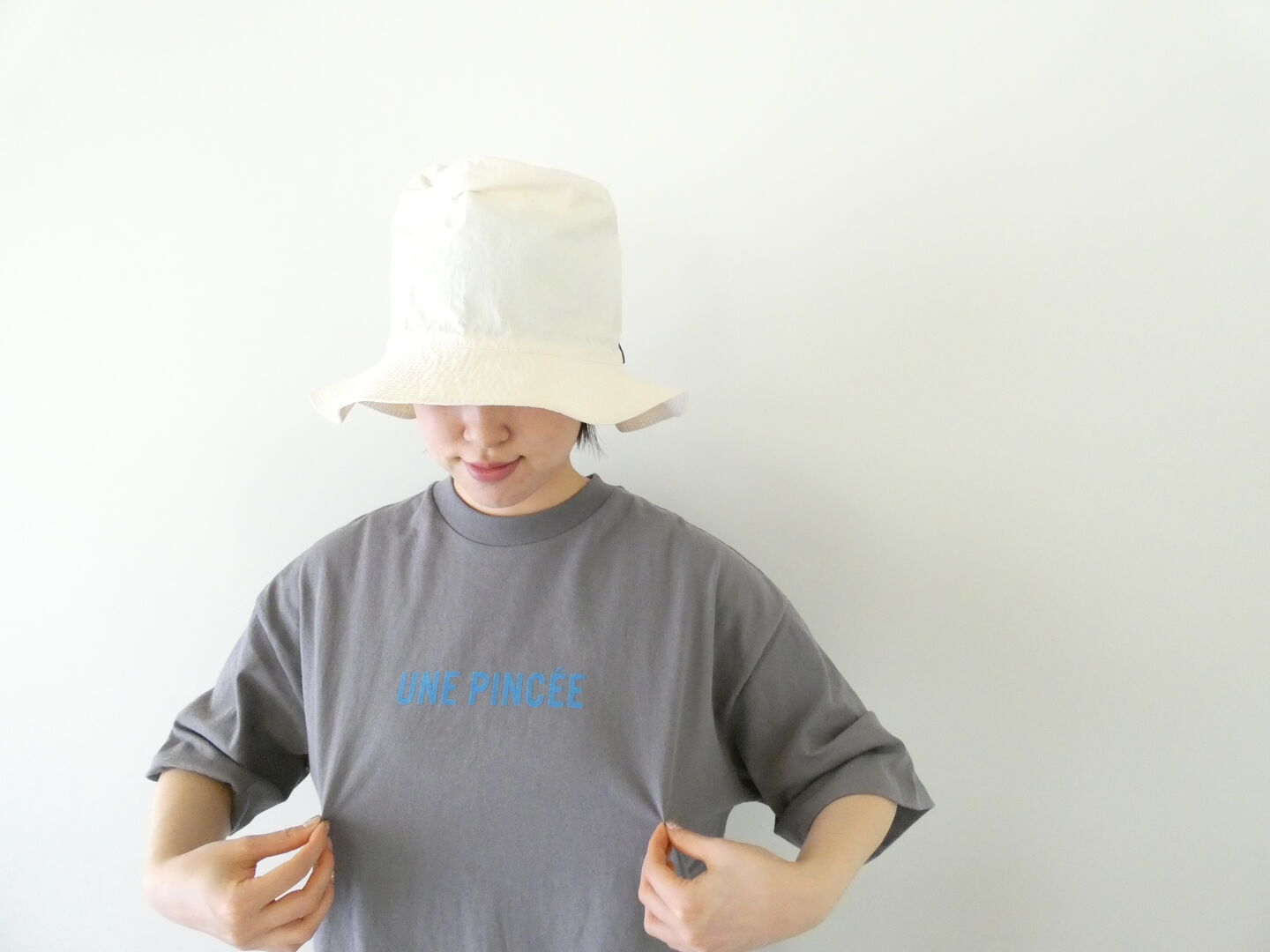 SOUFFLE オーガニックコットン半袖ボックスプリントT　UNE PINCEEの商品画像1