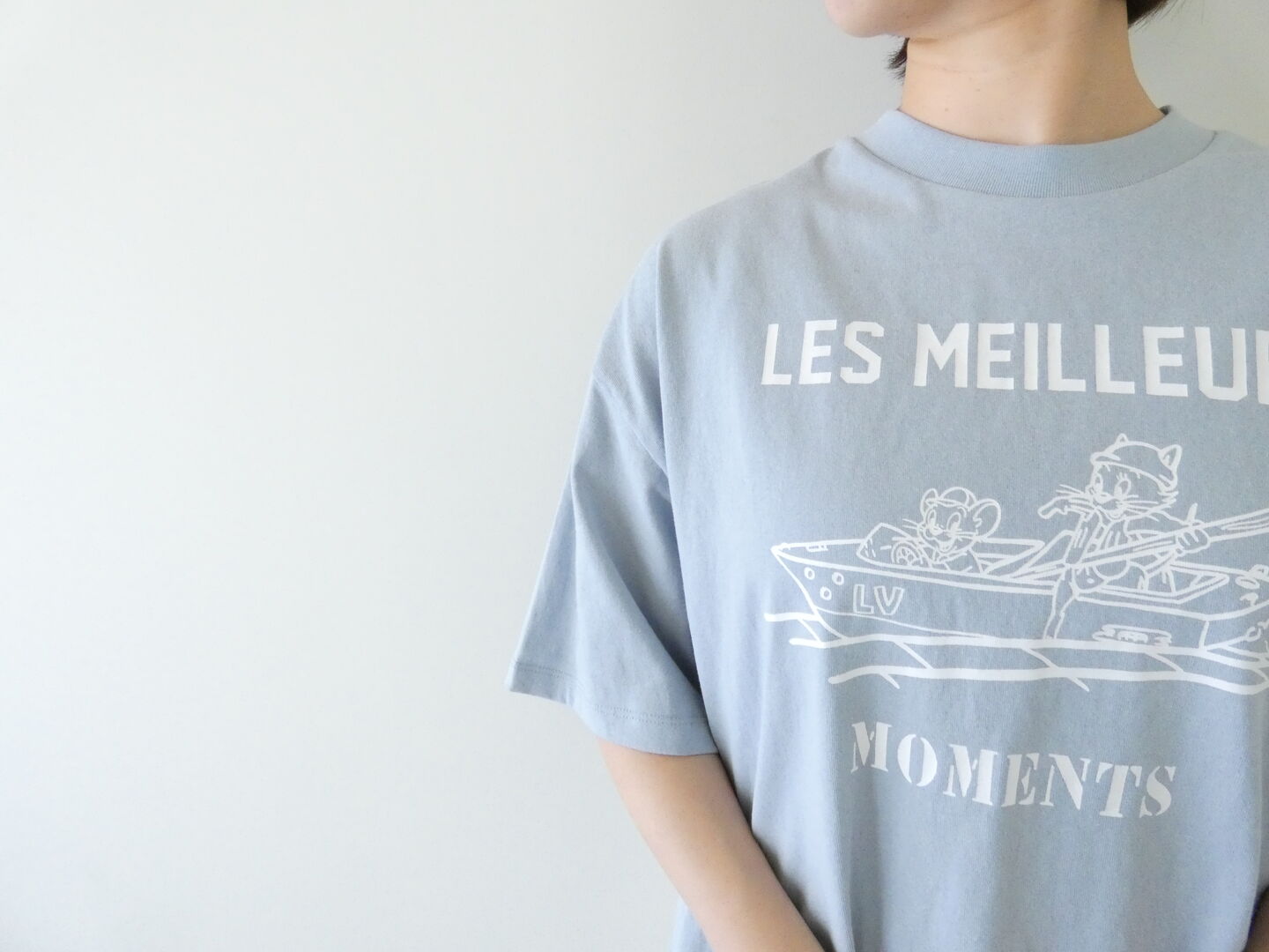 SOUFFLE オーガニックコットン半袖ボックスプリントT　LES MEILLEURSの商品画像2