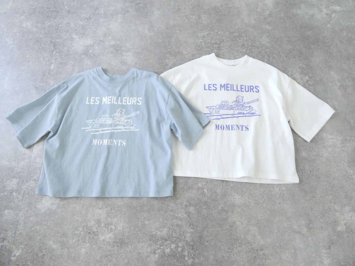 SOUFFLE オーガニックコットン半袖ボックスプリントT　LES MEILLEURSの商品画像3