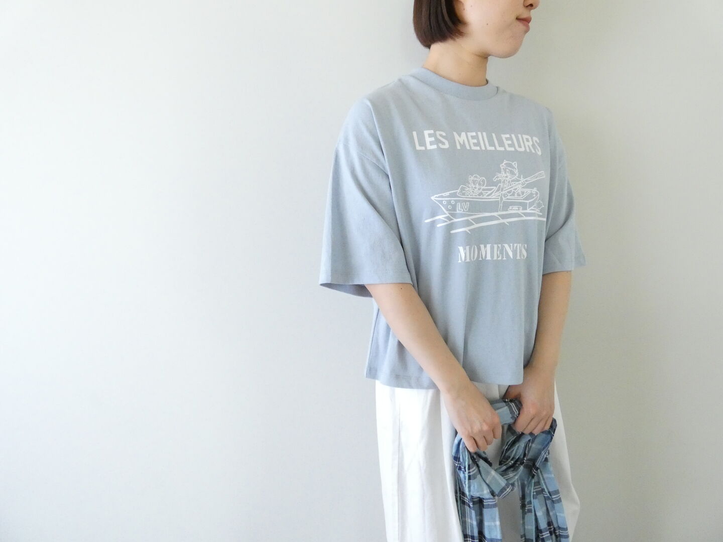 SOUFFLE オーガニックコットン半袖ボックスプリントT　LES MEILLEURSの商品画像6