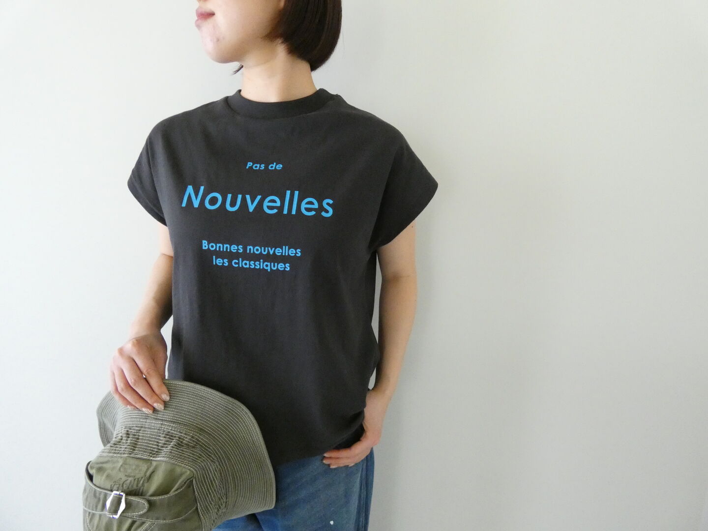 SOUFFLE オーガニックコットンフレンチプリントTの商品画像1