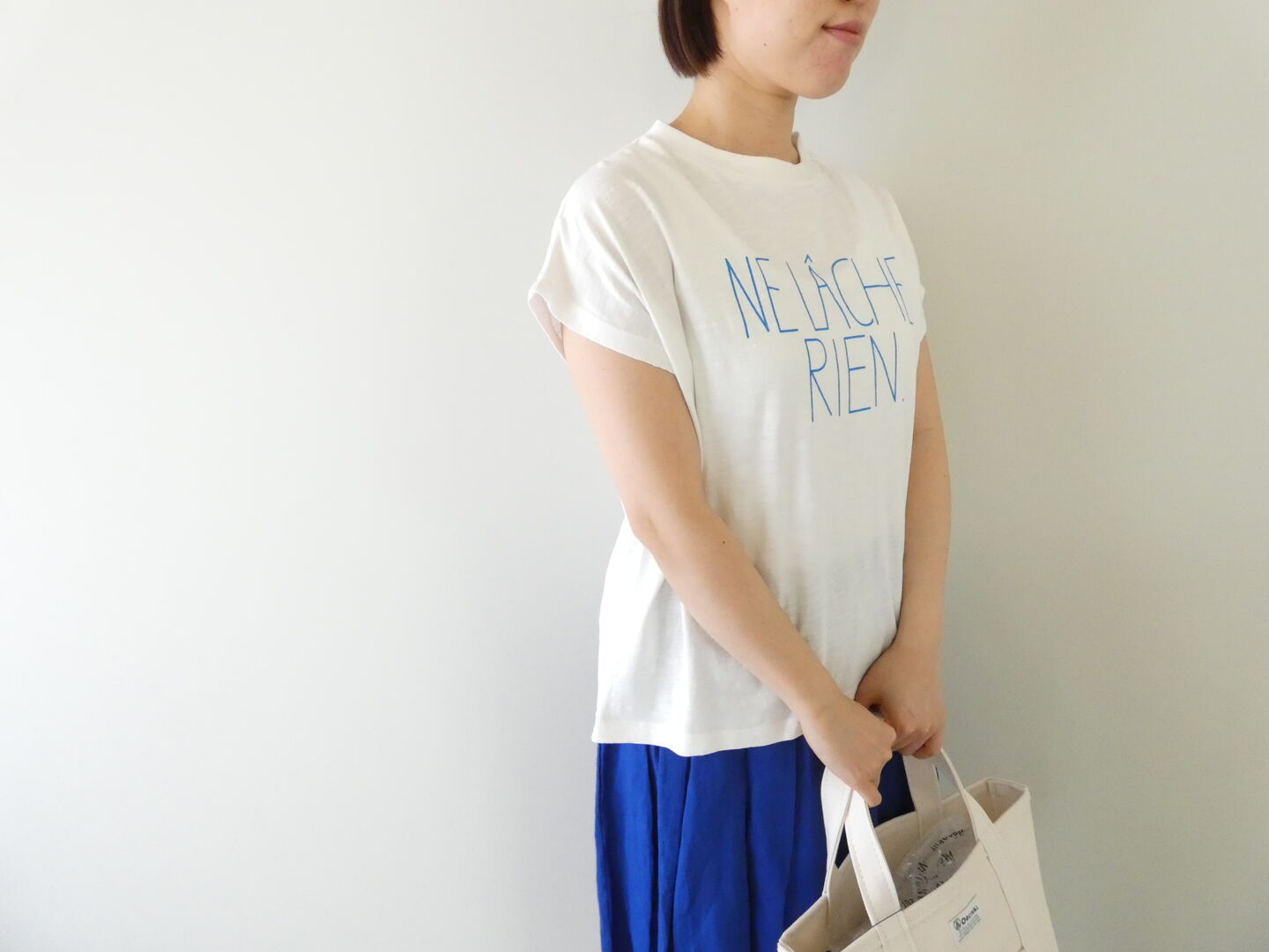 SOUFFLE ソフトスラブ天竺フレンチTシャツの商品画像1