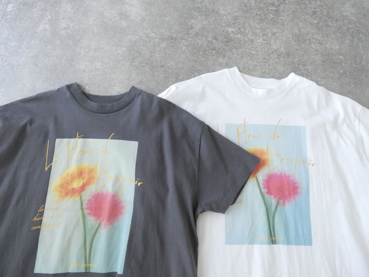 SOUFFLE ソフトスラブ天竺サイドスリットプリントTの商品画像16