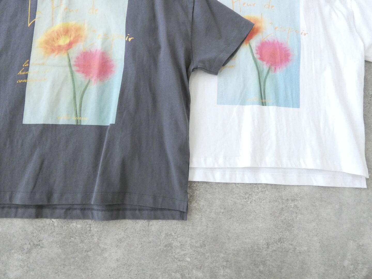 SOUFFLE ソフトスラブ天竺サイドスリットプリントTの商品画像17