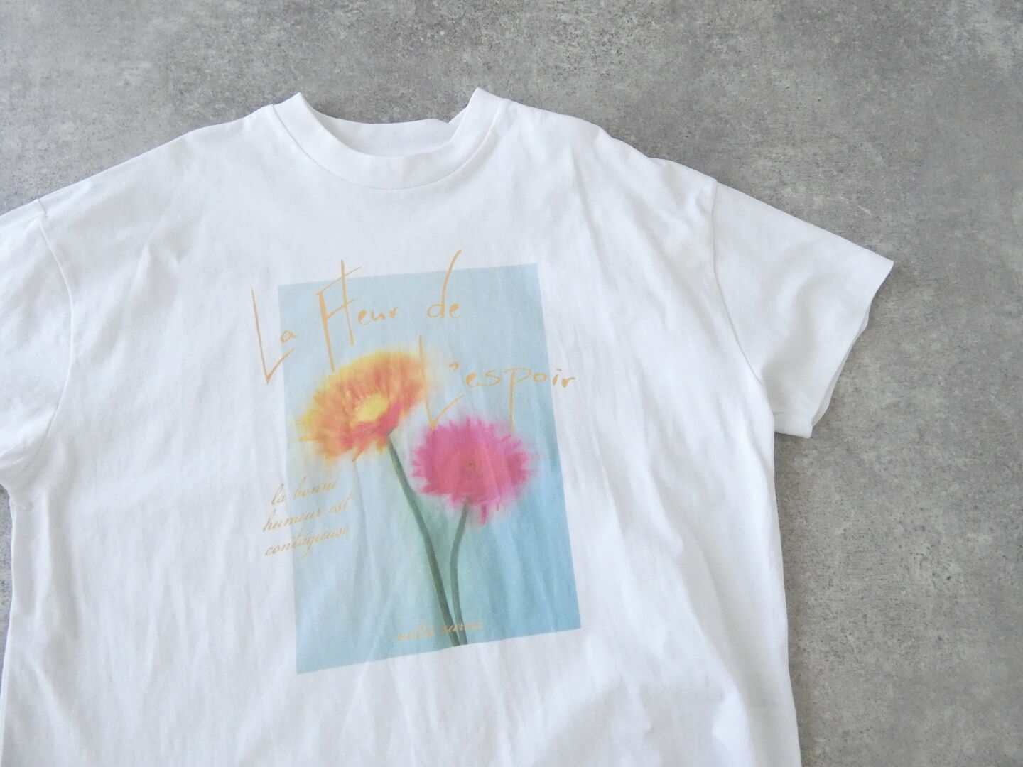 SOUFFLE ソフトスラブ天竺サイドスリットプリントTの商品画像44