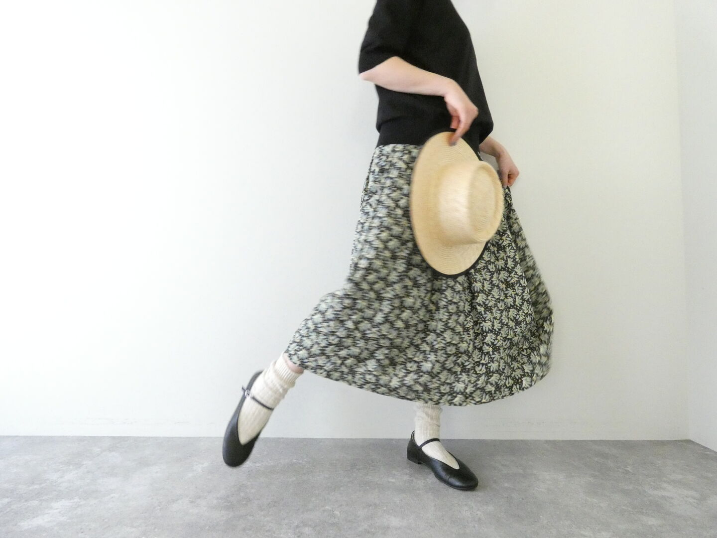 sosotto(ソソット) LIBERTYタナローンタックギャザースカートの商品画像1