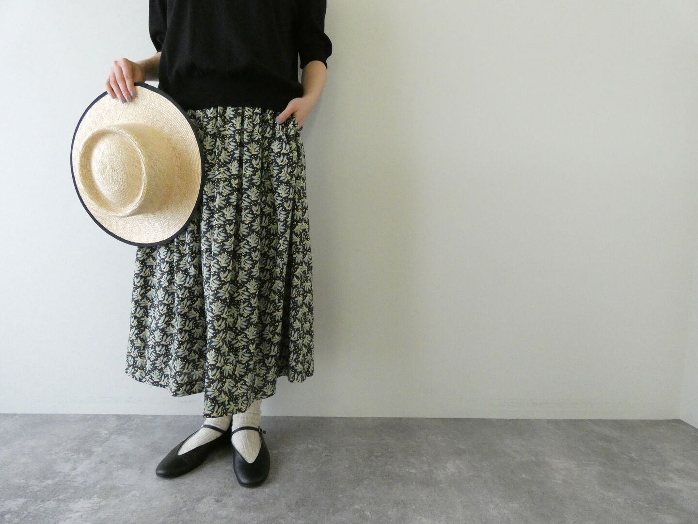 sosotto(ソソット) LIBERTYタナローンタックギャザースカートの商品画像2