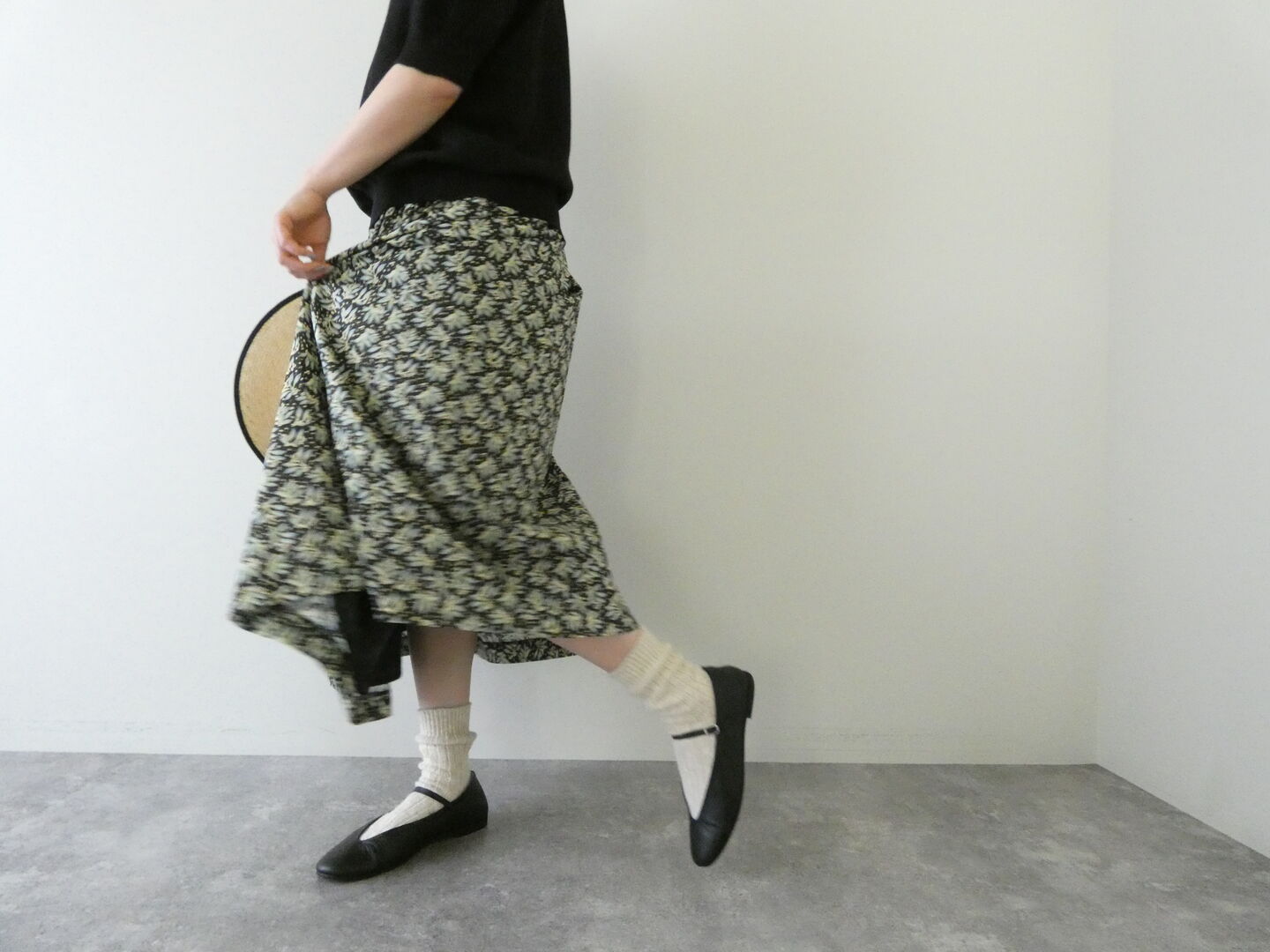 sosotto(ソソット) LIBERTYタナローンタックギャザースカートの商品画像6