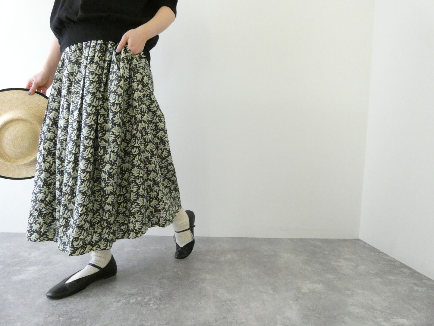 sosotto(ソソット) LIBERTYタナローンタックギャザースカートの商品画像7