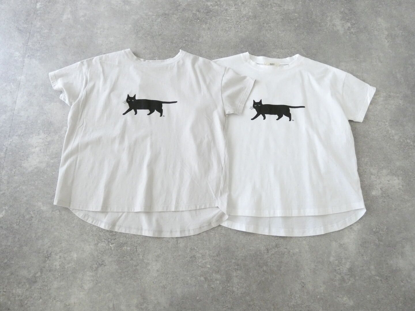 NARU ナチュラルソフト天竺くろねこシャツの商品画像3