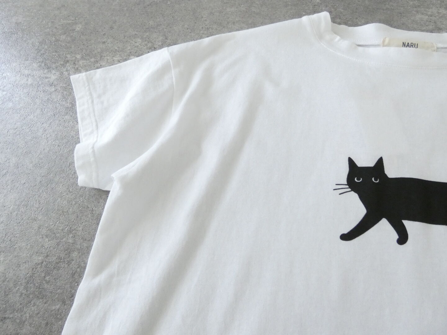 NARU ナチュラルソフト天竺くろねこシャツの商品画像32