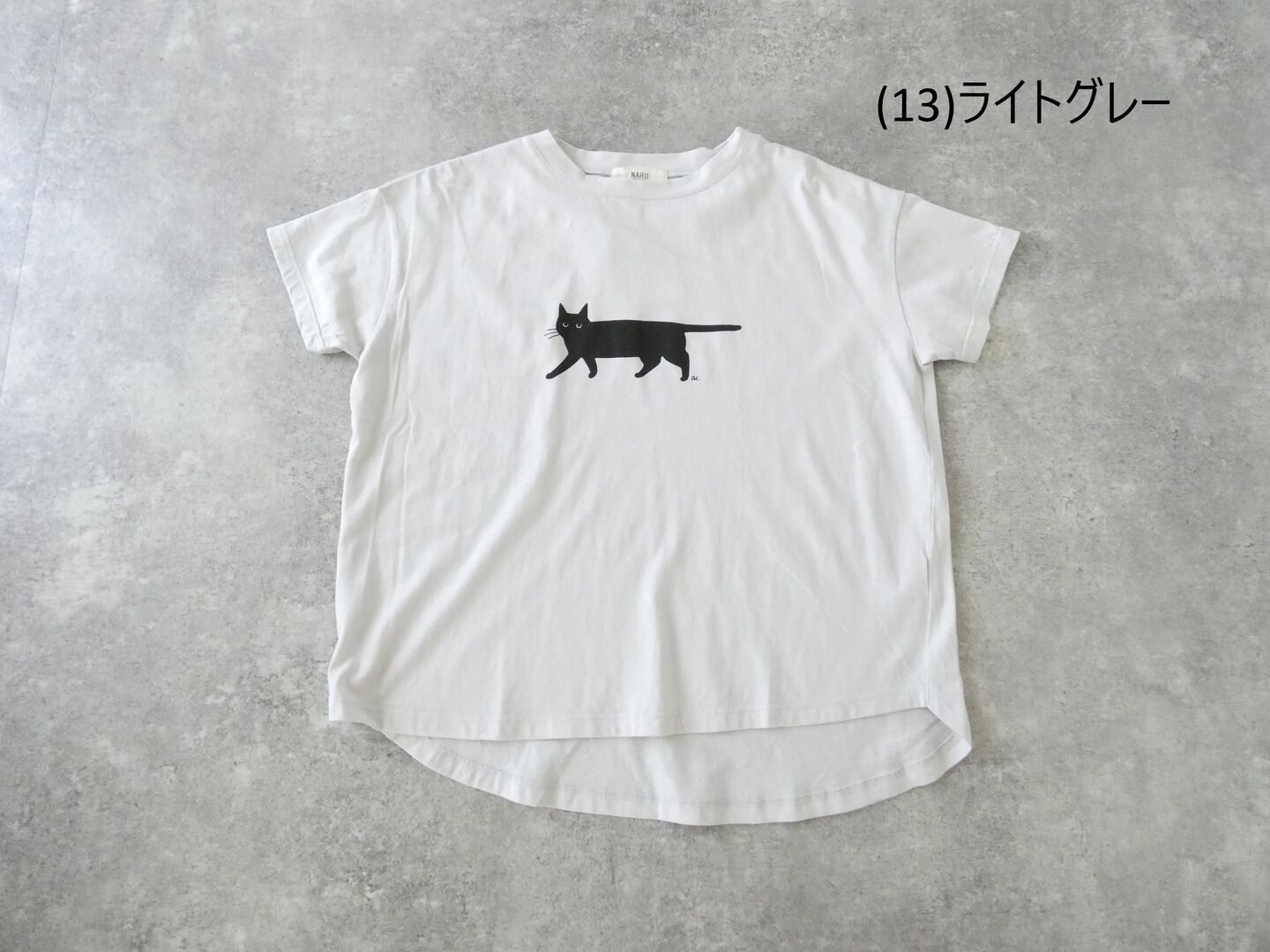 NARU ナチュラルソフト天竺くろねこシャツの商品画像42