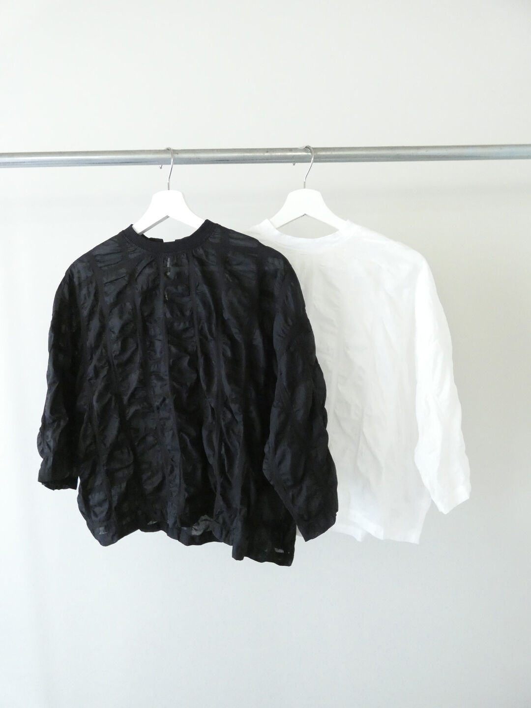 NARU デザイン塩縮チェックワイドシャツの商品画像10