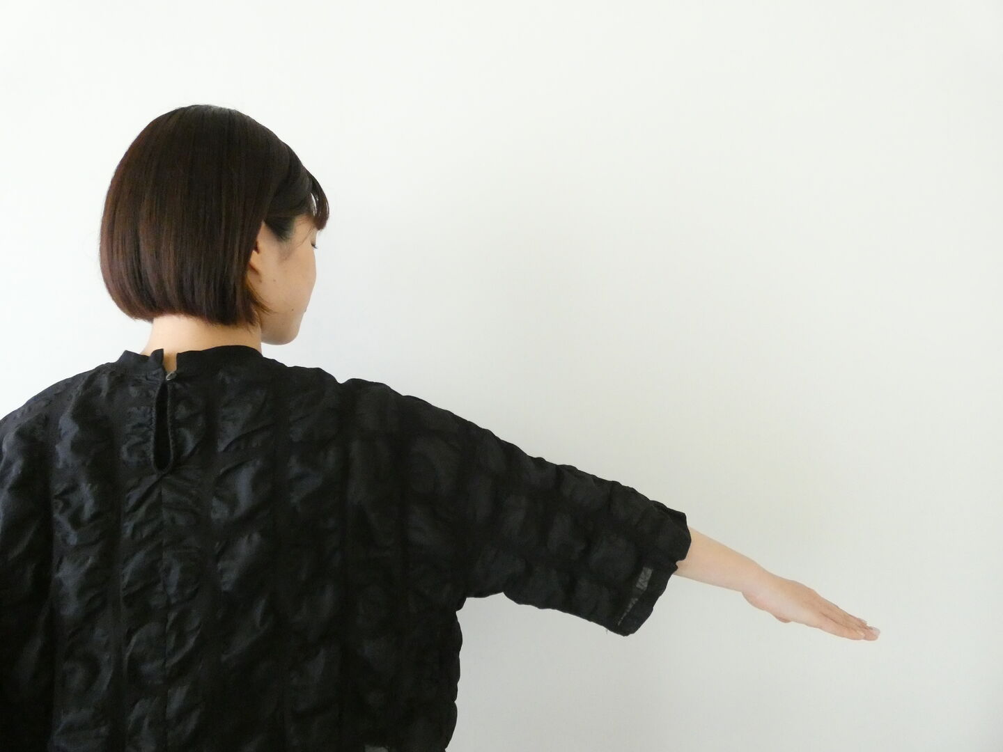 NARU デザイン塩縮チェックワイドシャツの商品画像7