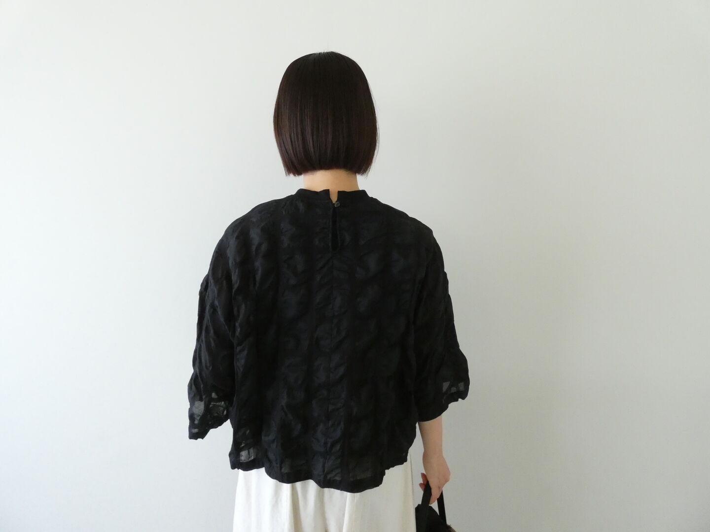 NARU デザイン塩縮チェックワイドシャツの商品画像9