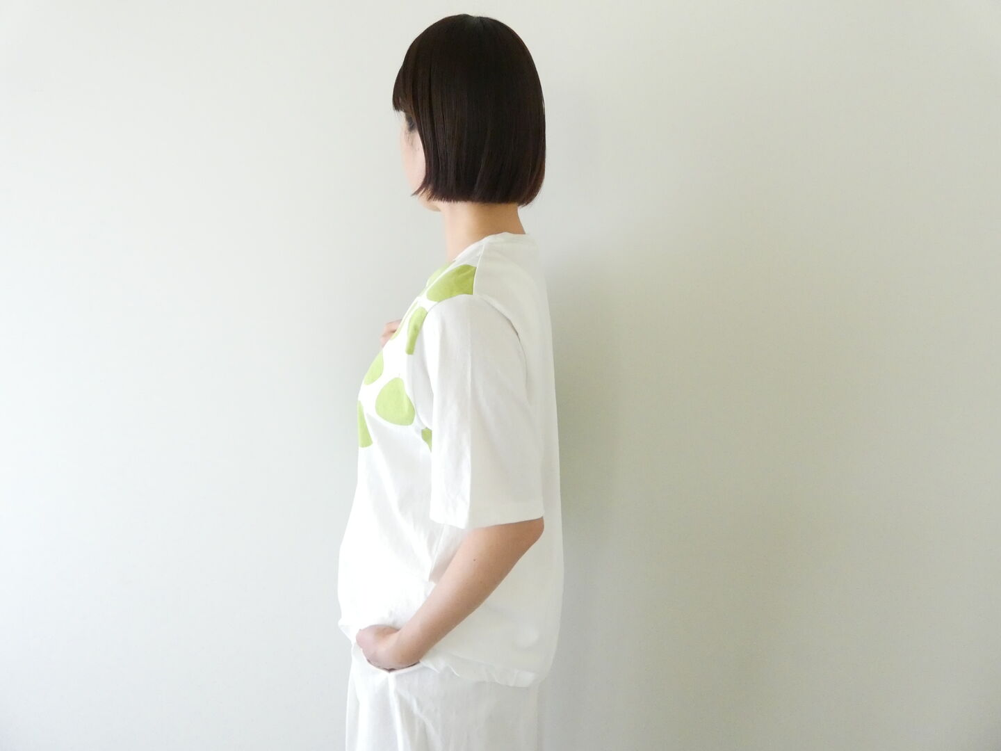 NATURAL LAUNDRY(ナチュラルランドリー) 空紡天竺リンゴプリント半袖Tシャツの商品画像5