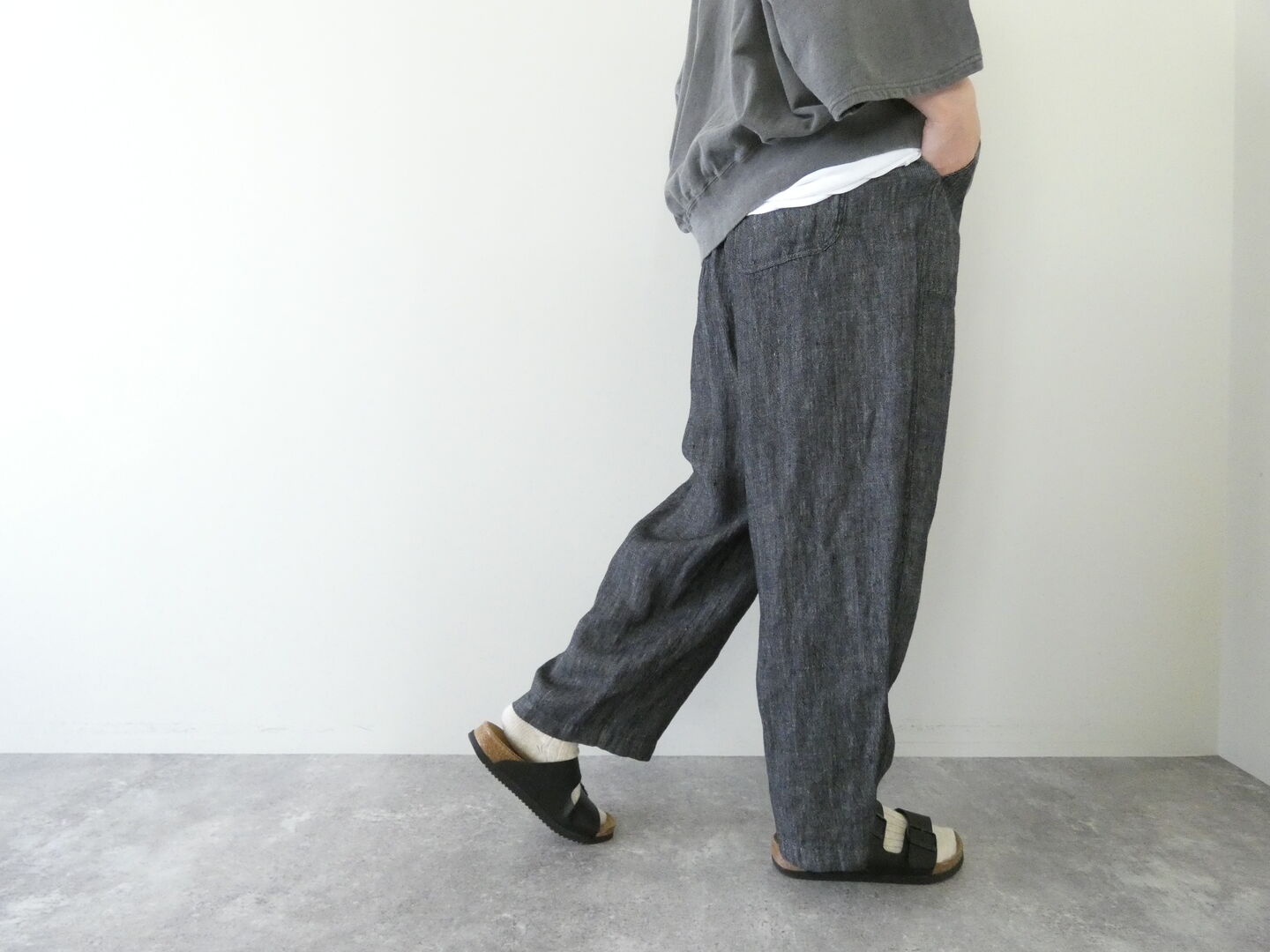 NATURAL LAUNDRY(ナチュラルランドリー) リネンデニムフックパンツの商品画像5