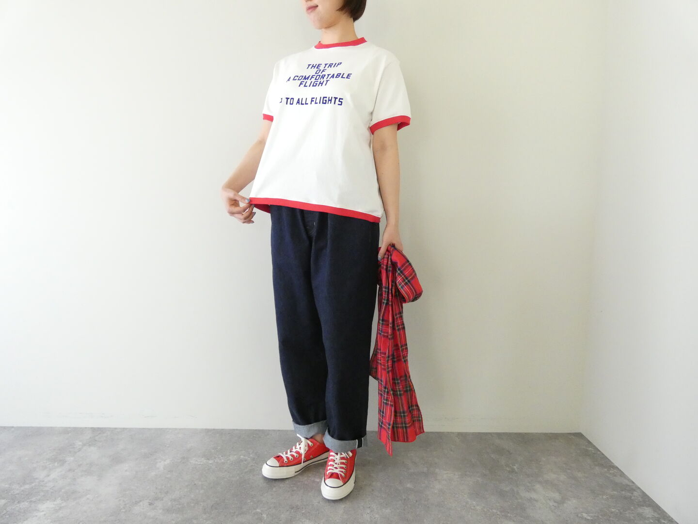 BLUE LAKE MARKET(ブルーレイクマーケット) アメリカンドライ天竺2リンガープリントTeeの商品画像1