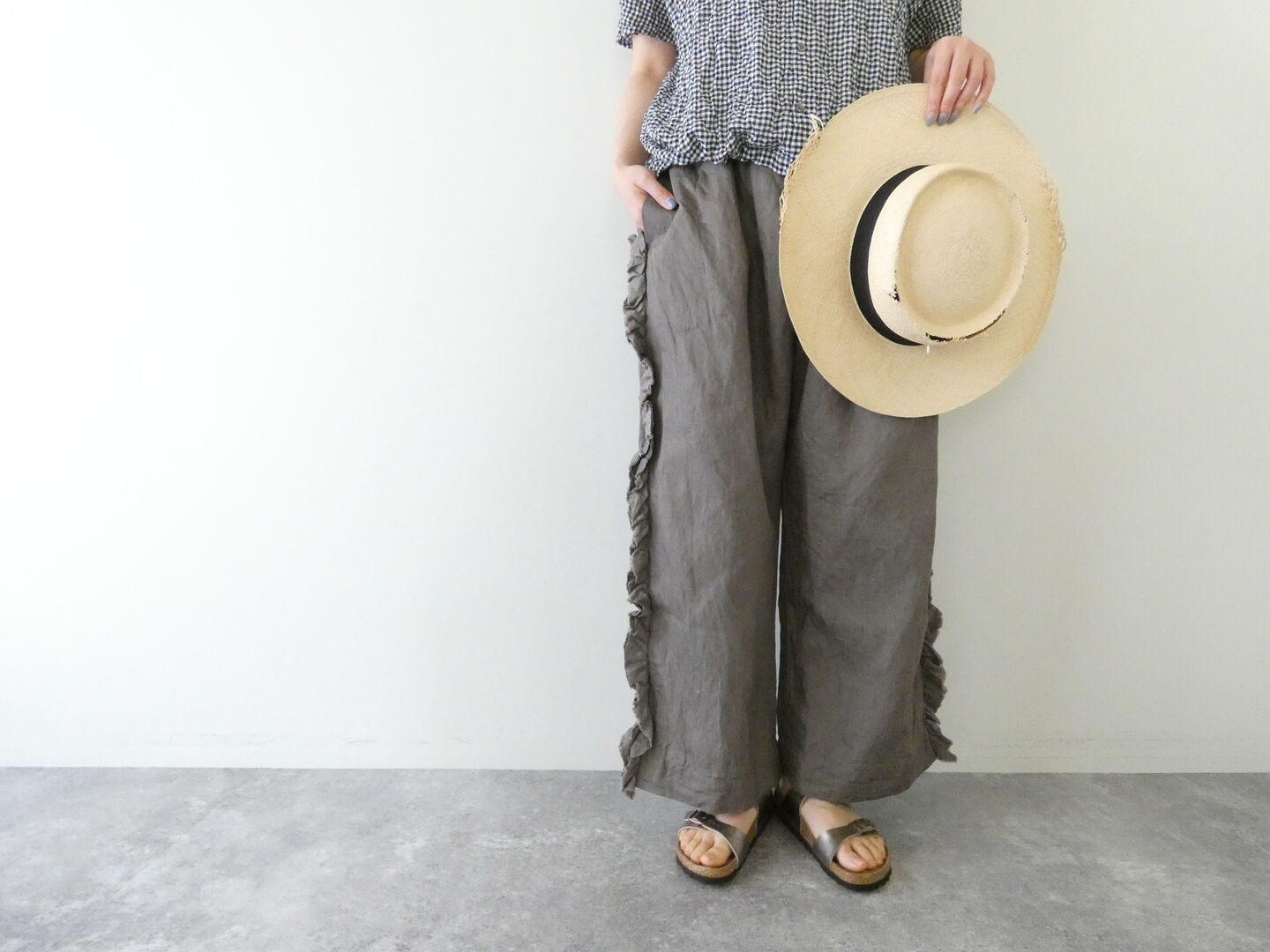 Gauze#(ガーゼ) ライトデニムビビアンパンツの商品画像1