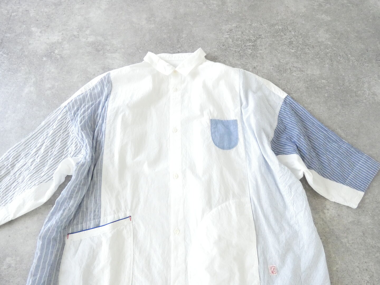 快晴堂(かいせいどう) 初夏の木漏れ日にゆれるシャツ 風をはらむ、7分袖ロングシャツの商品画像21