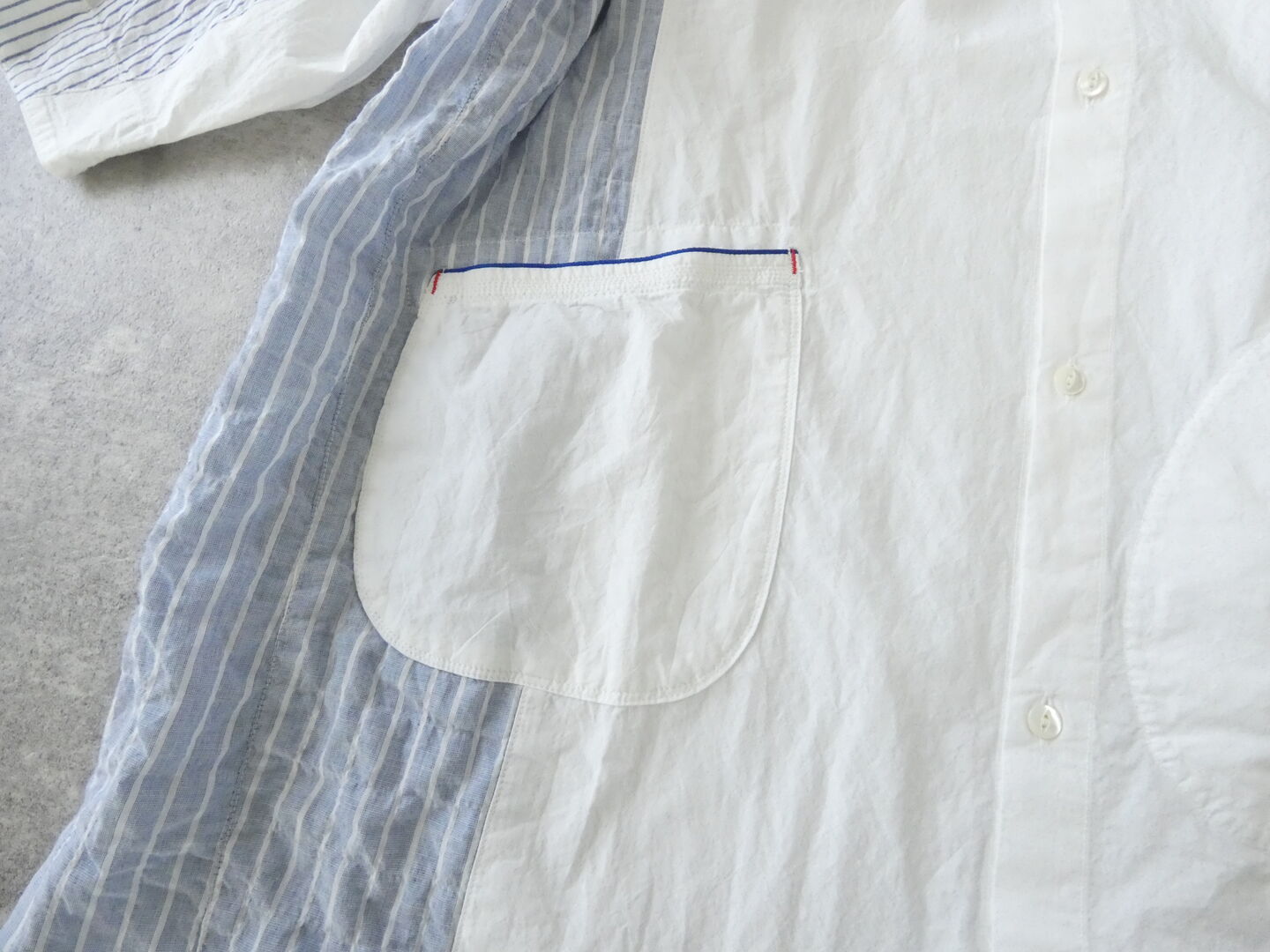 快晴堂(かいせいどう) 初夏の木漏れ日にゆれるシャツ 風をはらむ、7分袖ロングシャツの商品画像26