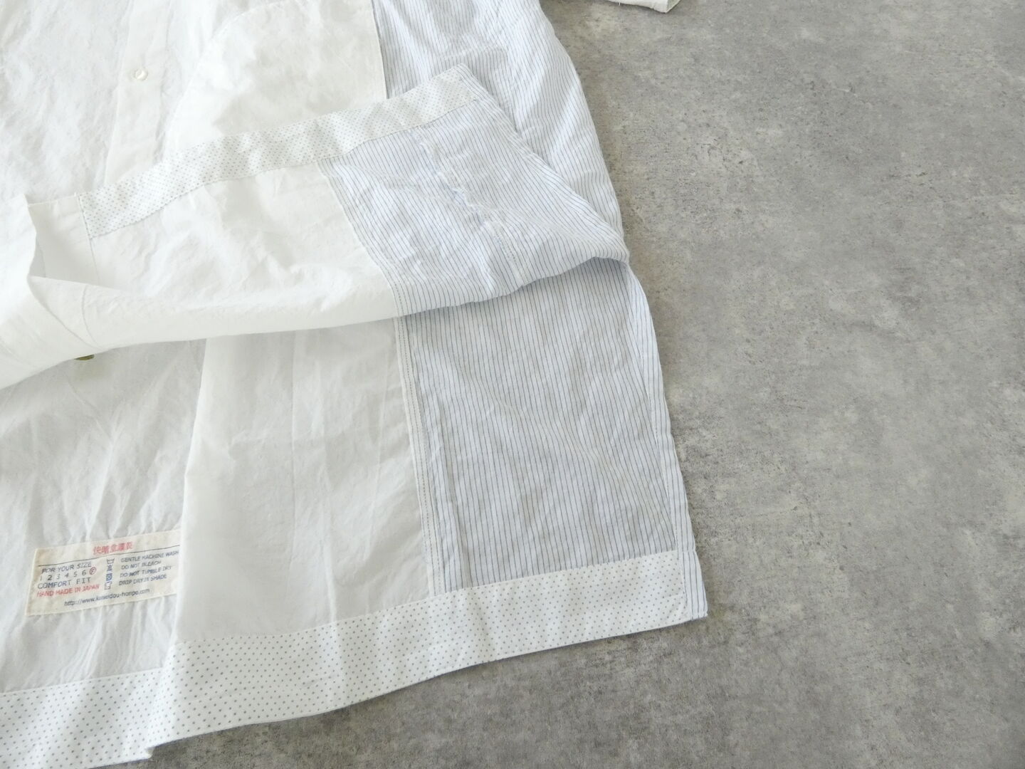 快晴堂(かいせいどう) 初夏の木漏れ日にゆれるシャツ 風をはらむ、7分袖ロングシャツの商品画像28