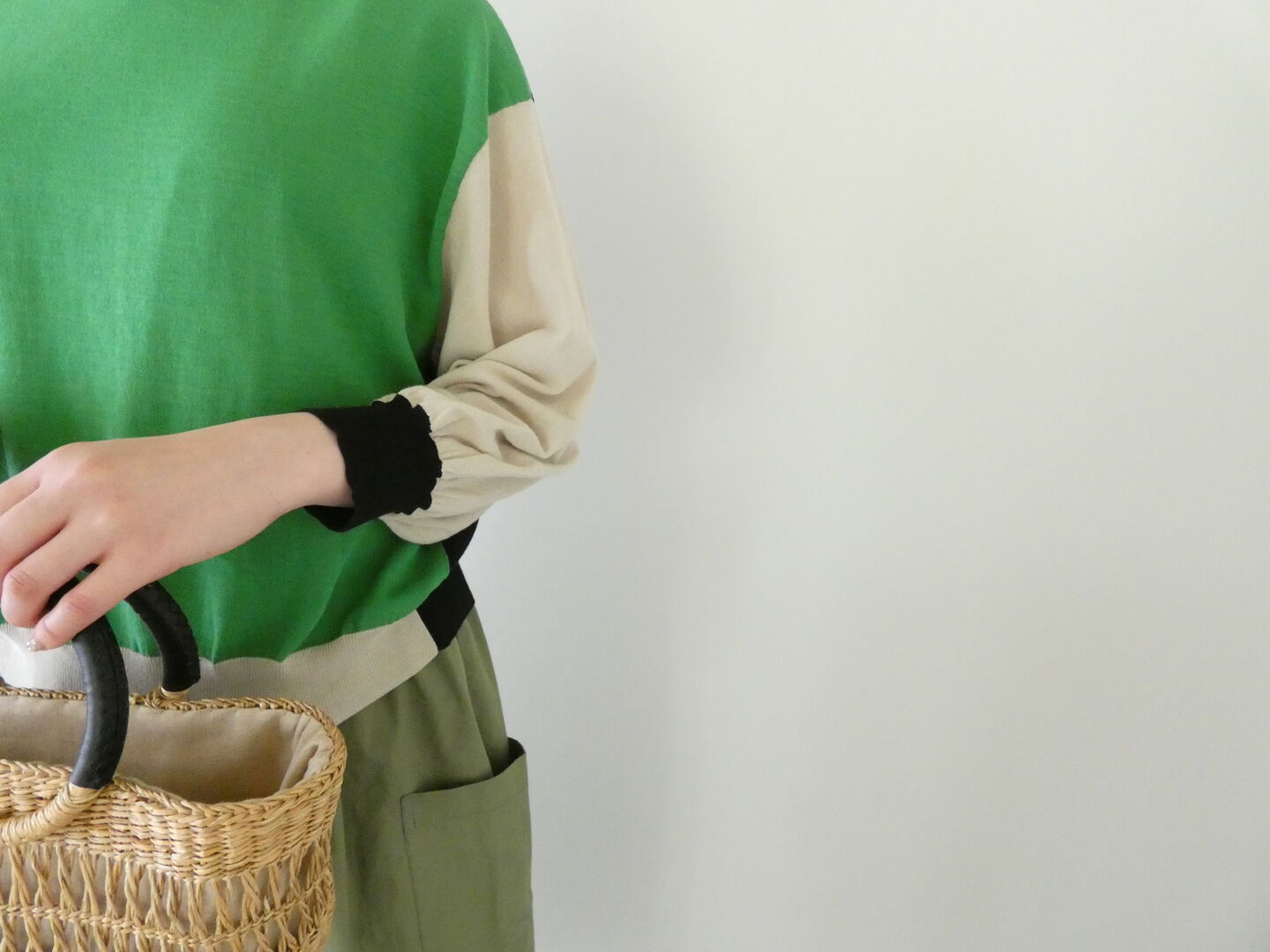 mao made(マオメイド) 2WAY配色パフスリーブカーディガンの商品画像12