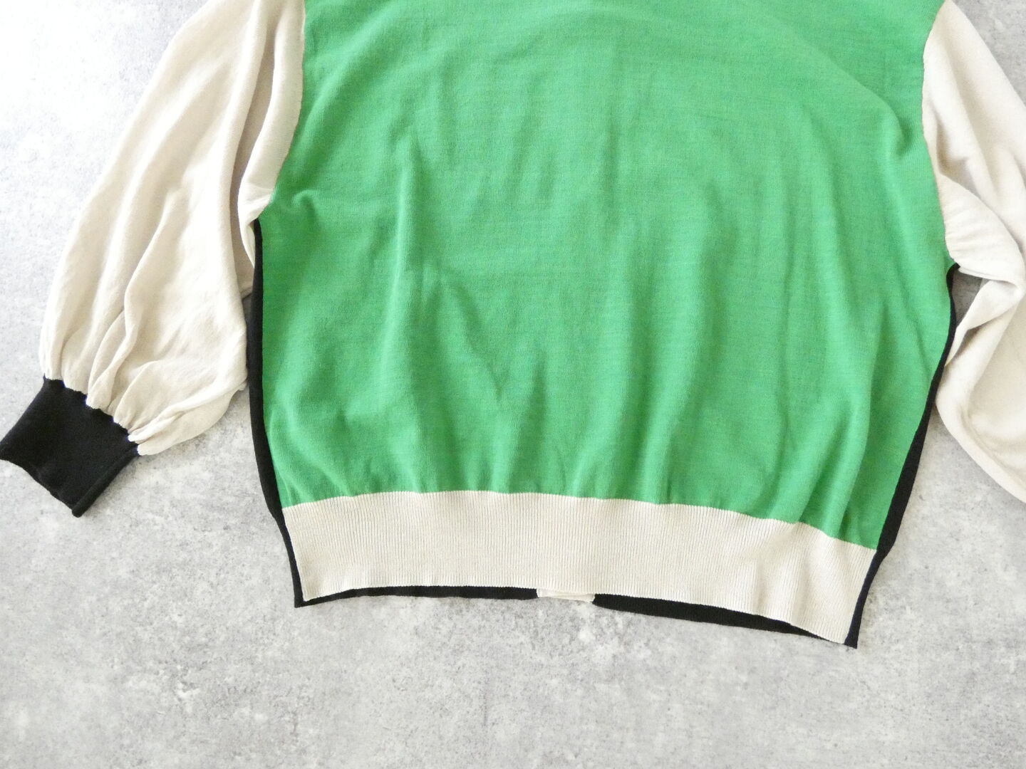 mao made(マオメイド) 2WAY配色パフスリーブカーディガンの商品画像26