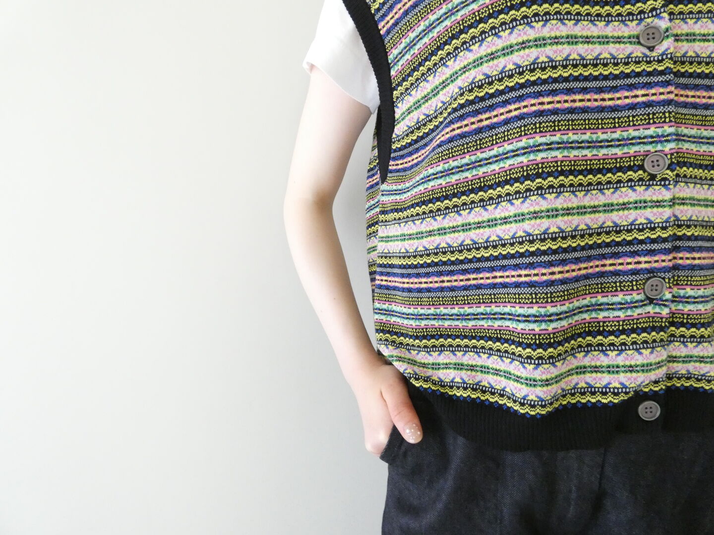 mao made(マオメイド) 2WAYジャガードベストの商品画像4