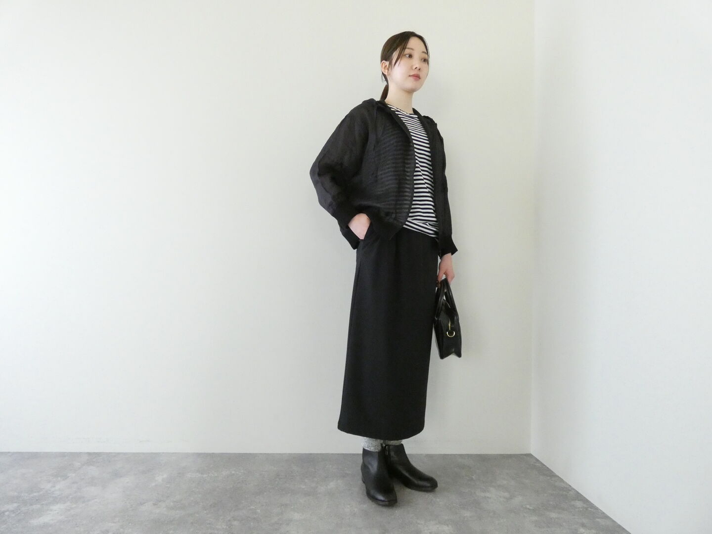 mao made(マオメイド) ニットリブドルマンスリーブパーカーの商品画像1