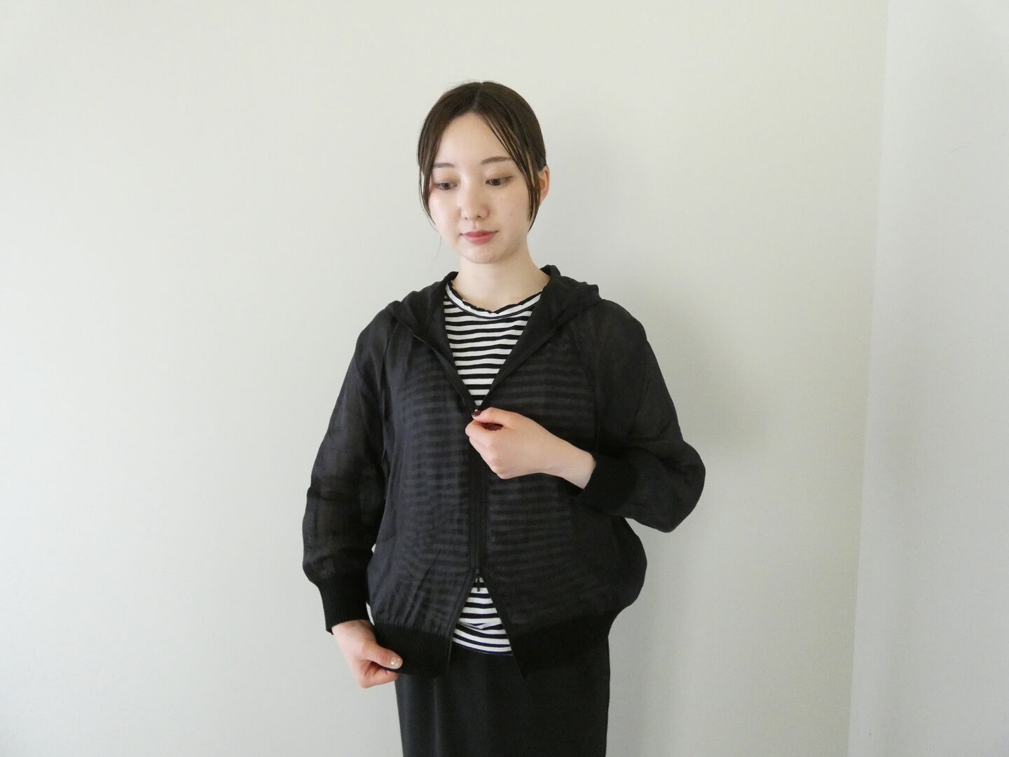 mao made(マオメイド) ニットリブドルマンスリーブパーカーの商品画像2