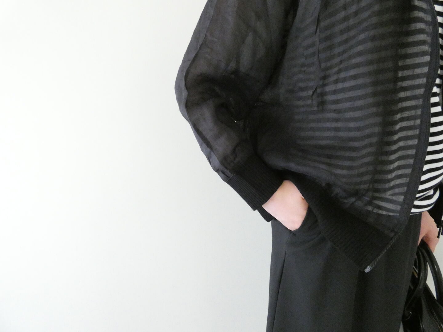 mao made(マオメイド) ニットリブドルマンスリーブパーカーの商品画像5