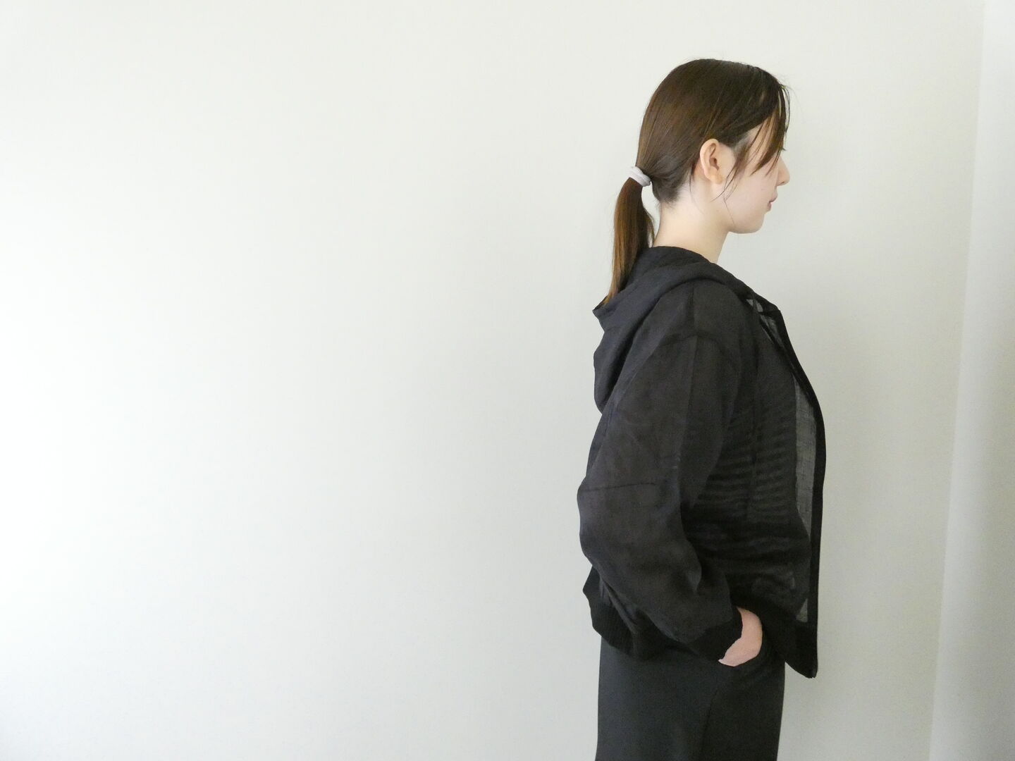 mao made(マオメイド) ニットリブドルマンスリーブパーカーの商品画像7