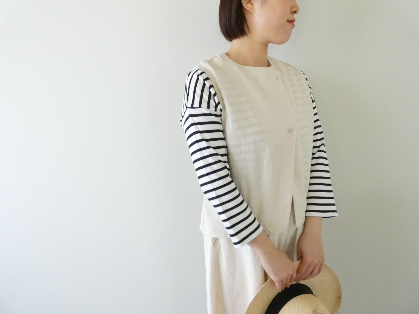 MidiUmi(ミディウミ) コットンリネンライトベストの商品画像8