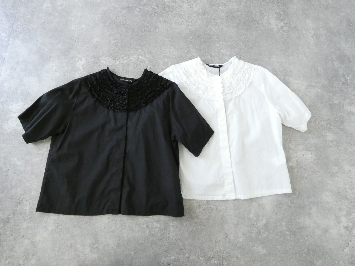 mizuiro ind(ミズイロインド) フリルデザインネックシャツの商品画像3