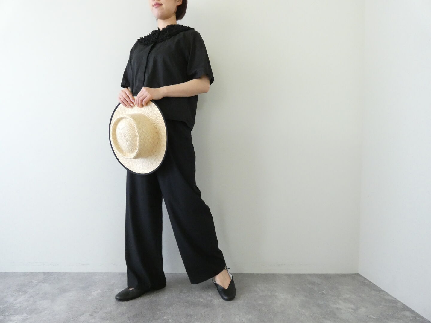 mizuiro ind(ミズイロインド) フリルデザインネックシャツの商品画像9