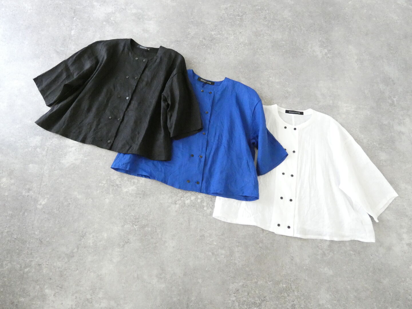 mizuiro ind(ミズイロインド) リネンダブルクルーネックシャツの商品画像3