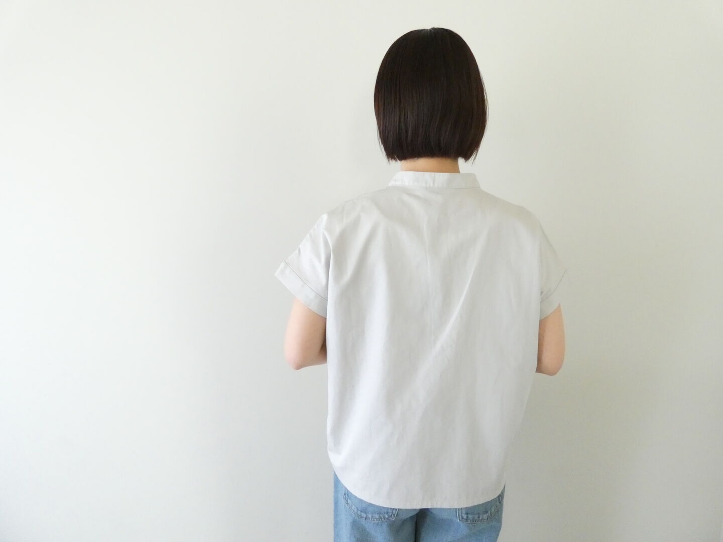 mizuiro ind(ミズイロインド) コットンリネンアシンメトリーカラーシャツの商品画像11