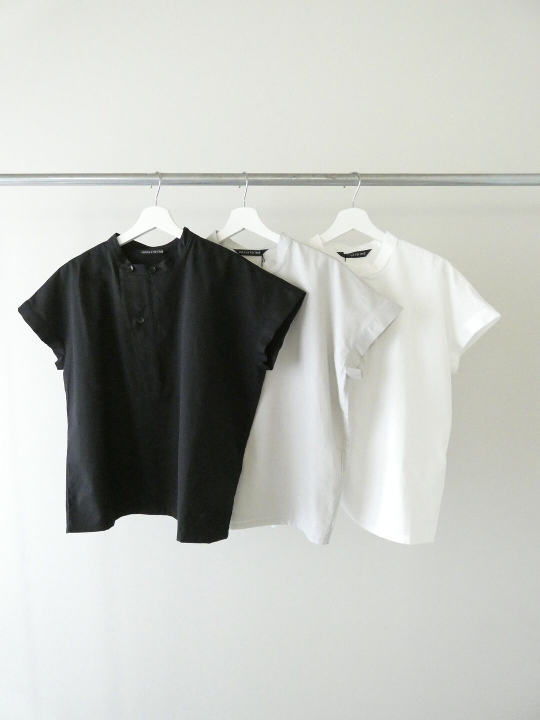 mizuiro ind(ミズイロインド) コットンリネンアシンメトリーカラーシャツの商品画像12