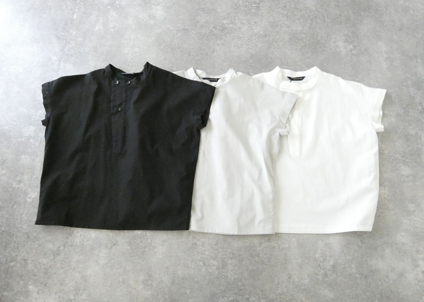 mizuiro ind(ミズイロインド) コットンリネンアシンメトリーカラーシャツの商品画像3