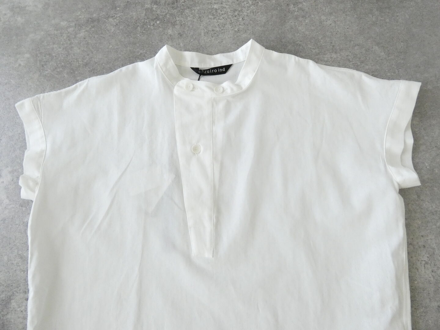 mizuiro ind(ミズイロインド) コットンリネンアシンメトリーカラーシャツの商品画像30