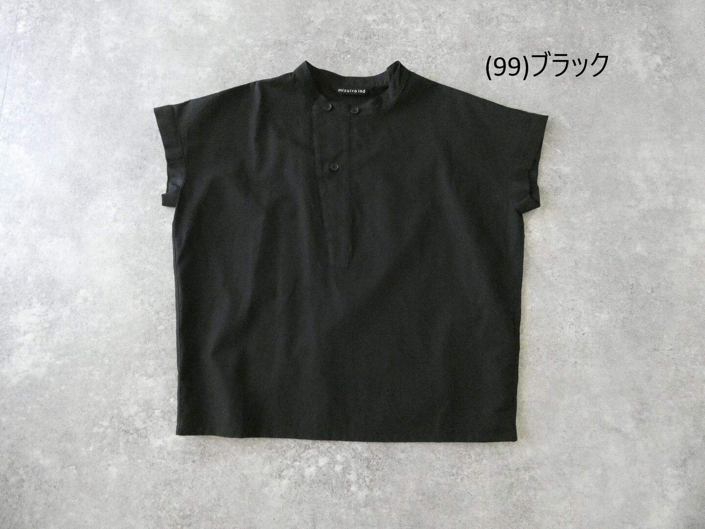 mizuiro ind(ミズイロインド) コットンリネンアシンメトリーカラーシャツの商品画像42