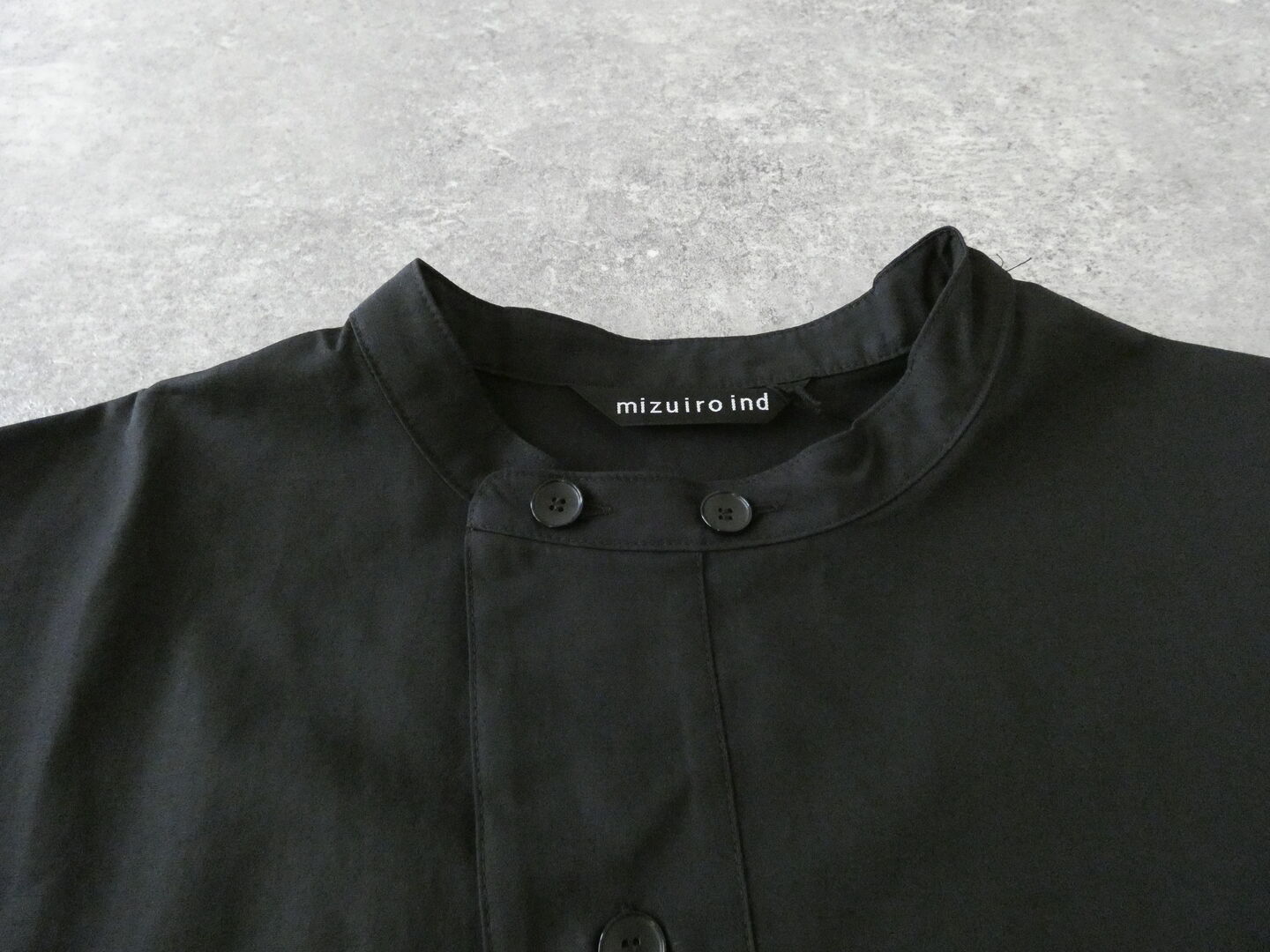 mizuiro ind(ミズイロインド) コットンリネンアシンメトリーカラーシャツの商品画像44
