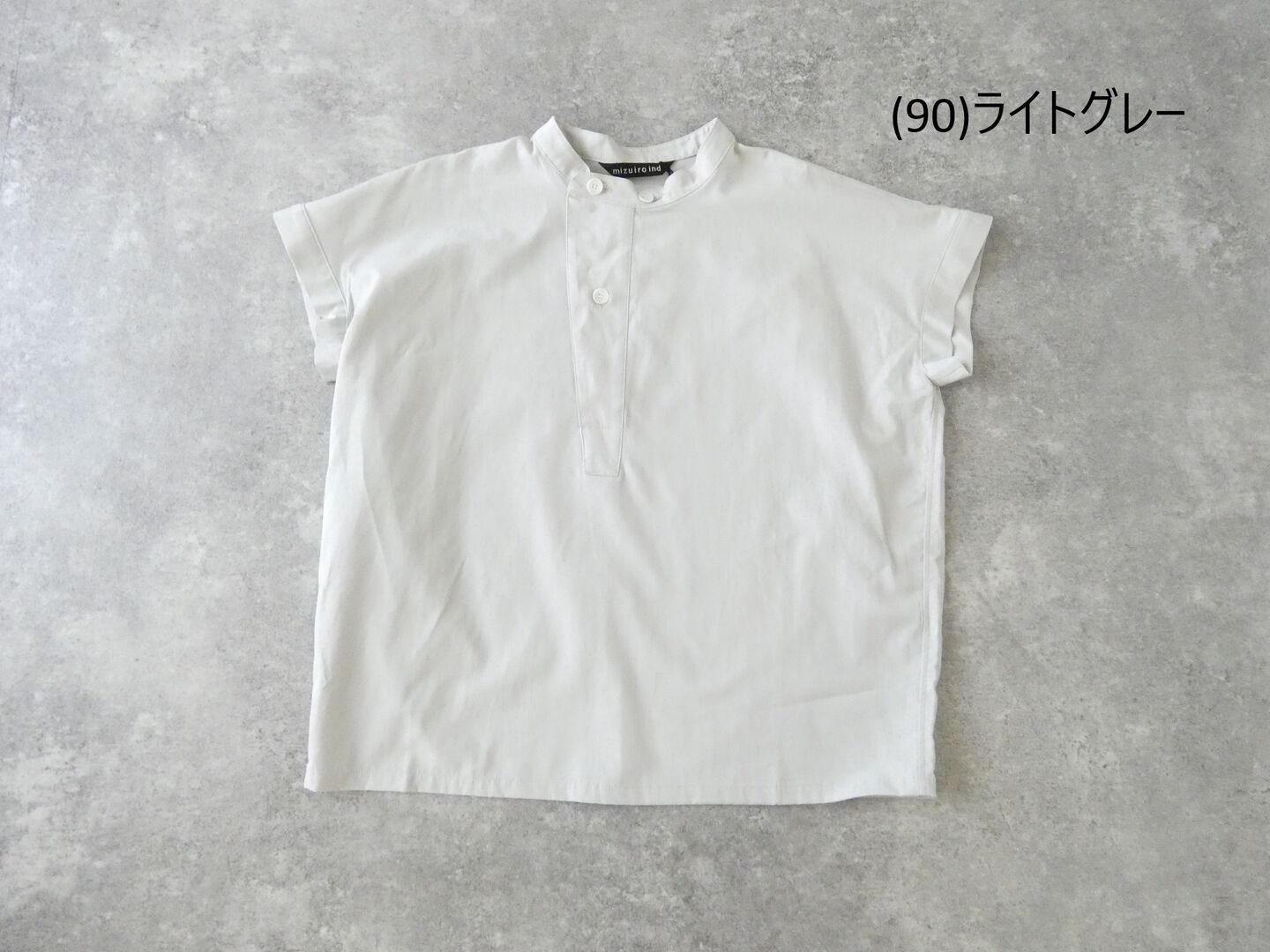 mizuiro ind(ミズイロインド) コットンリネンアシンメトリーカラーシャツの商品画像56