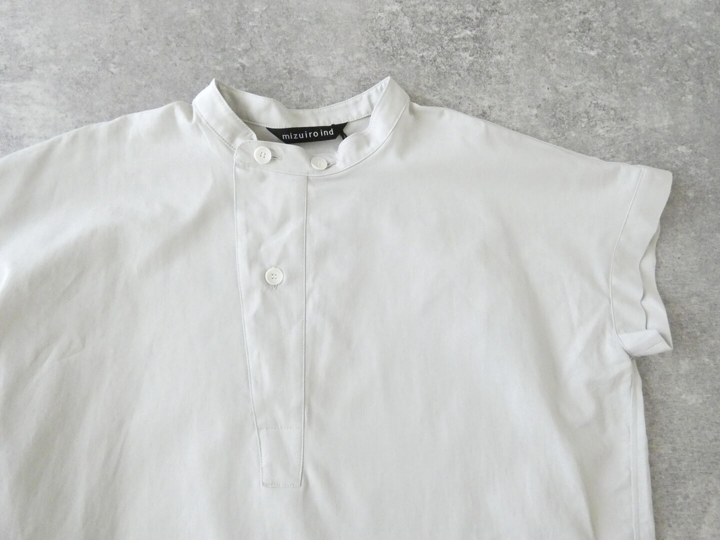 mizuiro ind(ミズイロインド) コットンリネンアシンメトリーカラーシャツの商品画像58