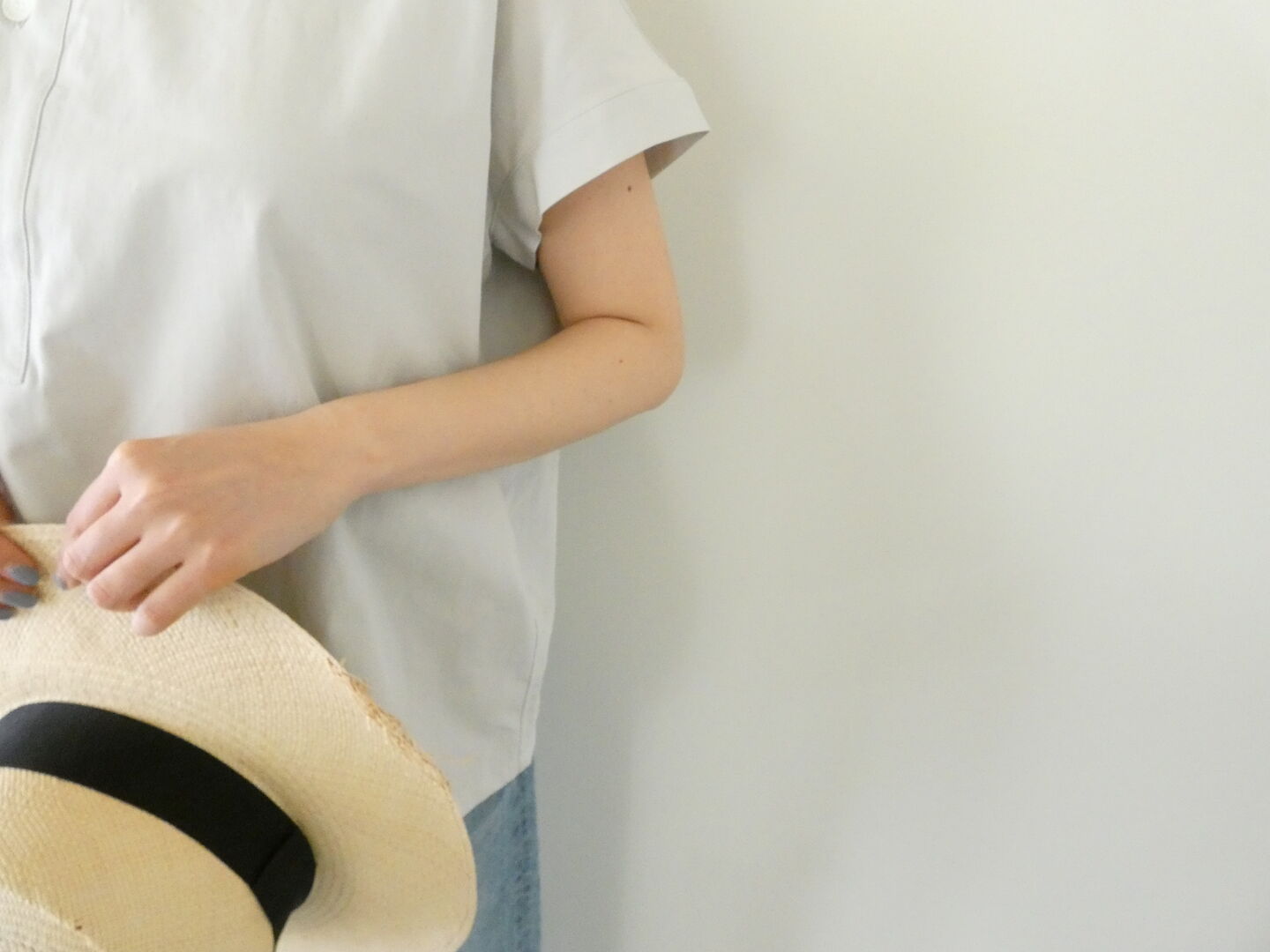 mizuiro ind(ミズイロインド) コットンリネンアシンメトリーカラーシャツの商品画像7