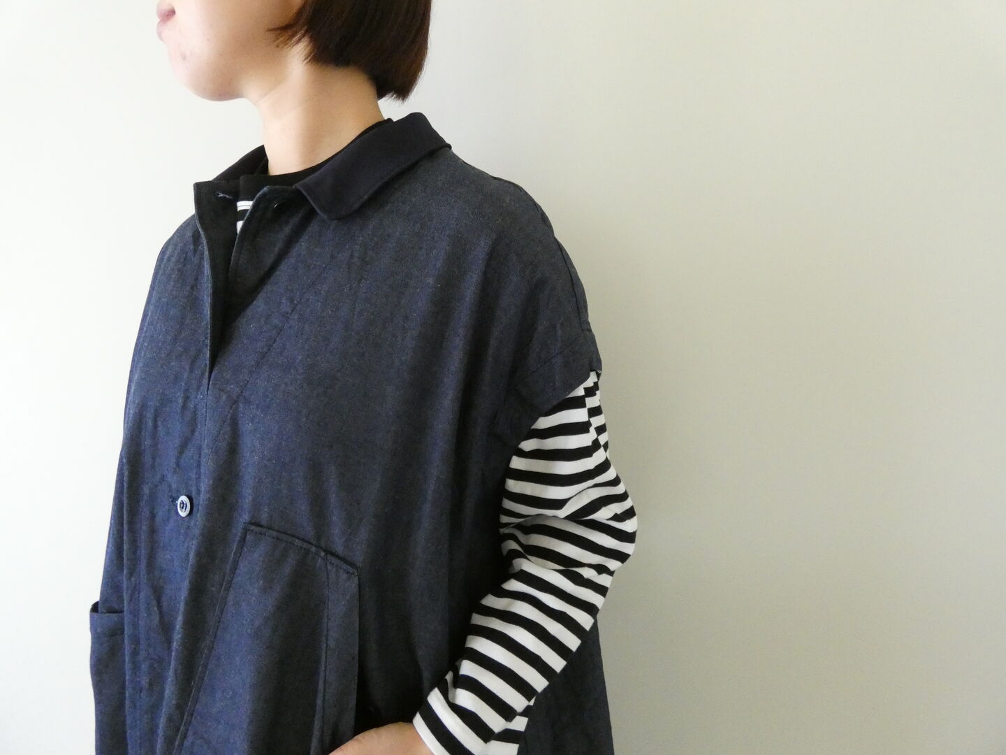 mizuiro ind(ミズイロインド) ワイドデニムシャツワンピースの商品画像4