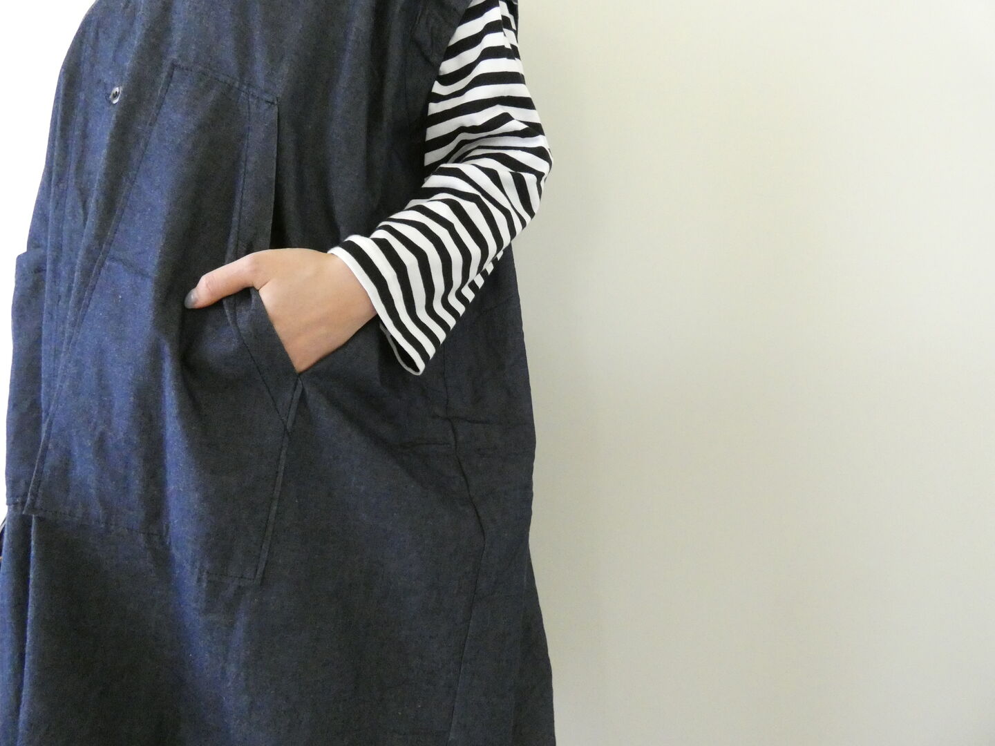 mizuiro ind(ミズイロインド) ワイドデニムシャツワンピースの商品画像6