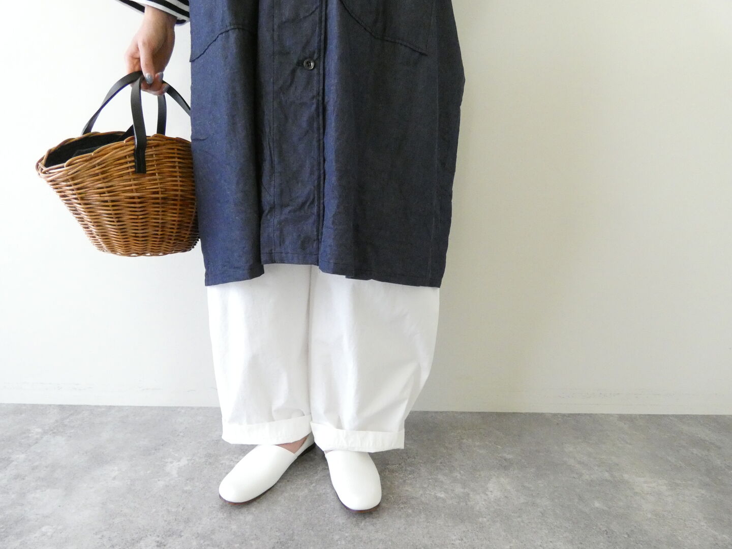 mizuiro ind(ミズイロインド) ワイドデニムシャツワンピースの商品画像7