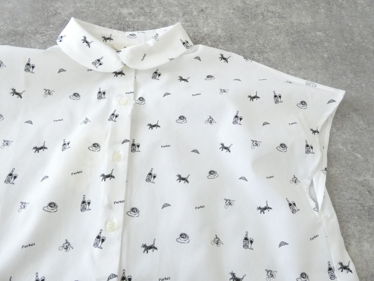 PK 重ね衿裾ラウンドカットシャツの商品画像22